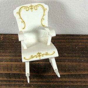 Vintage Lundby Dollhouse Royal design Rocking Chair‎ Furniture Wood White